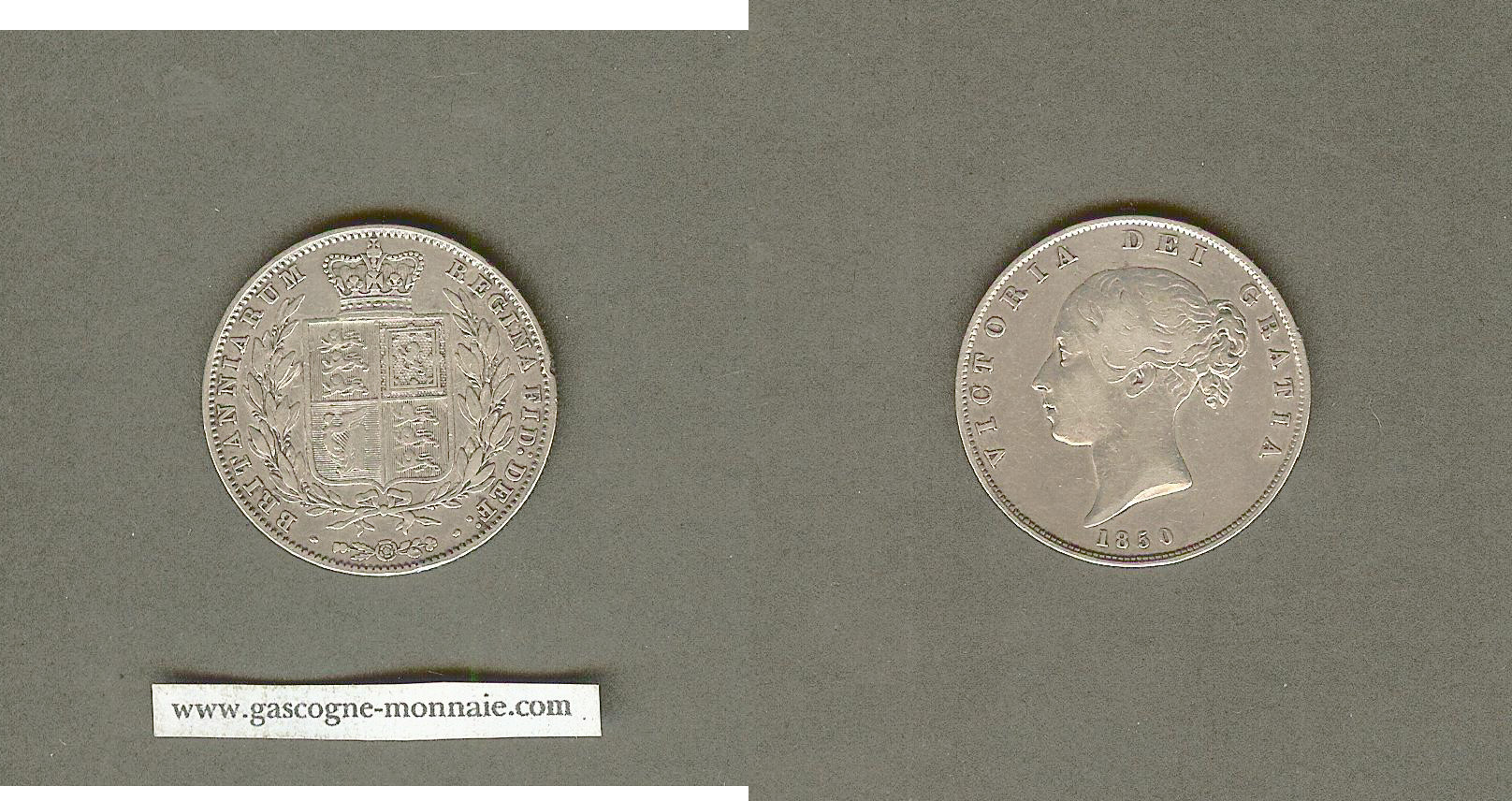 Royaume Uni demi couronne 1850 TTB à TTB+